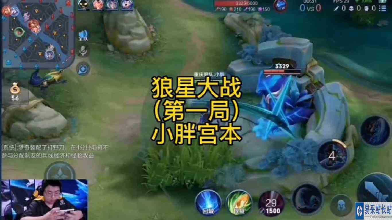 重庆狼队对战武汉estarpro第一局，小胖宫本武藏第一视角。