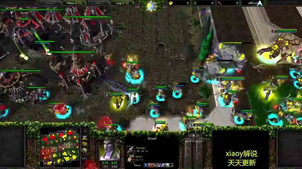 4v4最后只剩下一个基地魔兽争霸xiaoy解说中国队欧洲队