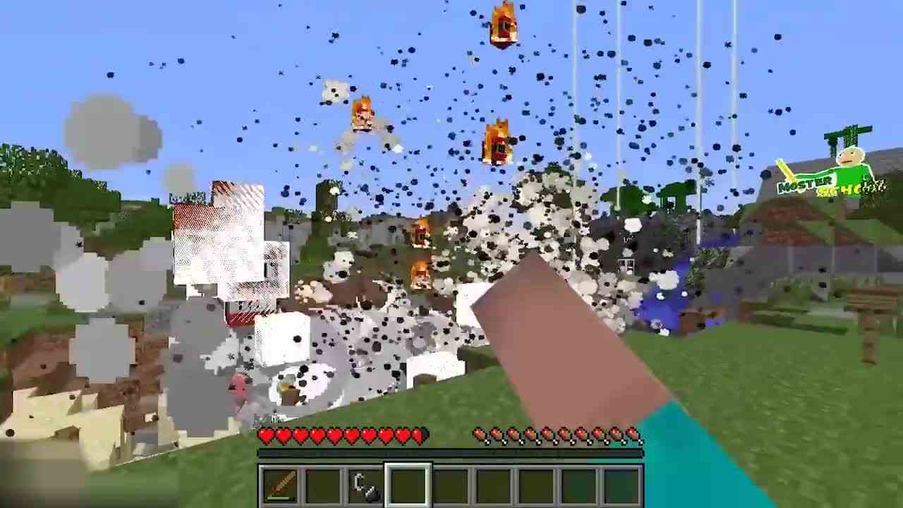 我的世界：不愧是阿呆，把TNT做出了烟花的感觉！还是黑客最牛