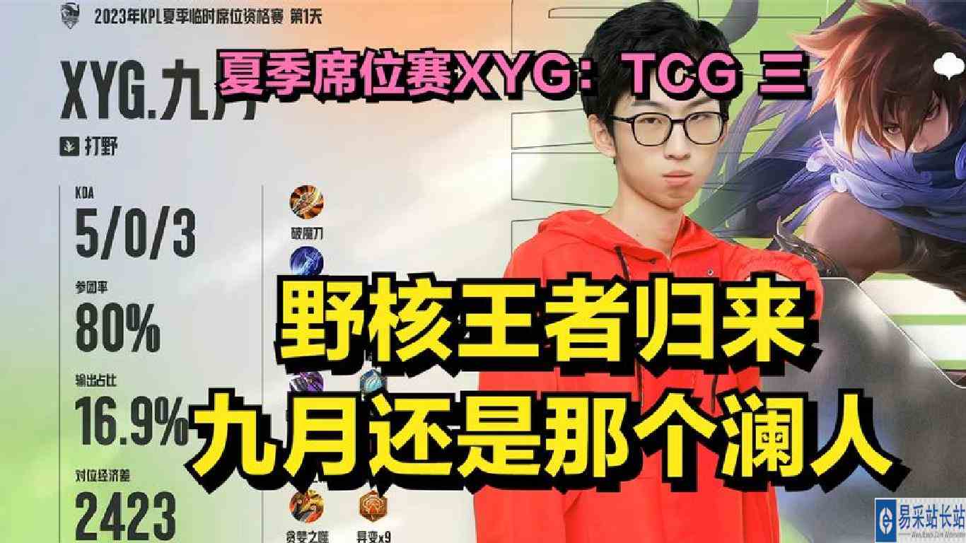 野核王者归来，九月还是那个澜人，夏季席位赛XYG：TCG三