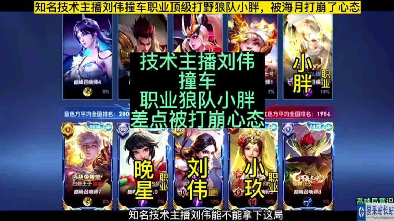 昨晚知名主播刘伟撞车职业顶级打野狼队小胖，太精彩了，高手对决