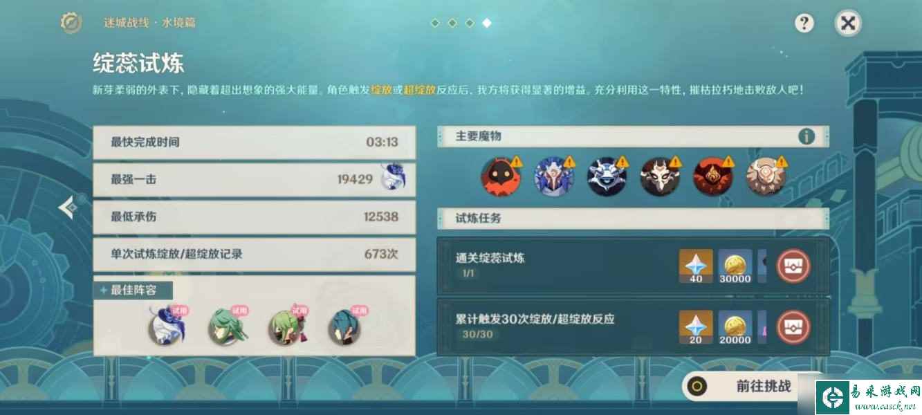 《原神》4.2迷城战线水境篇第四天打法推荐