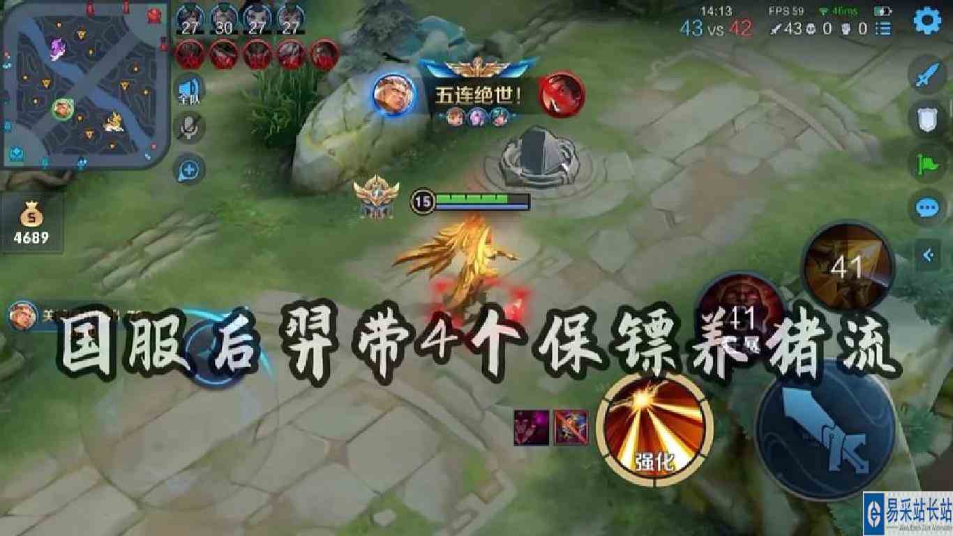 国服后羿带四个辅助养猪流？