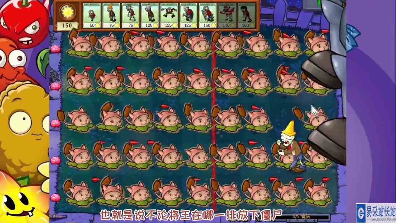 植物大战僵尸：满屏猫尾草，挑战“僵王博士”，什么叫可爱且强大！