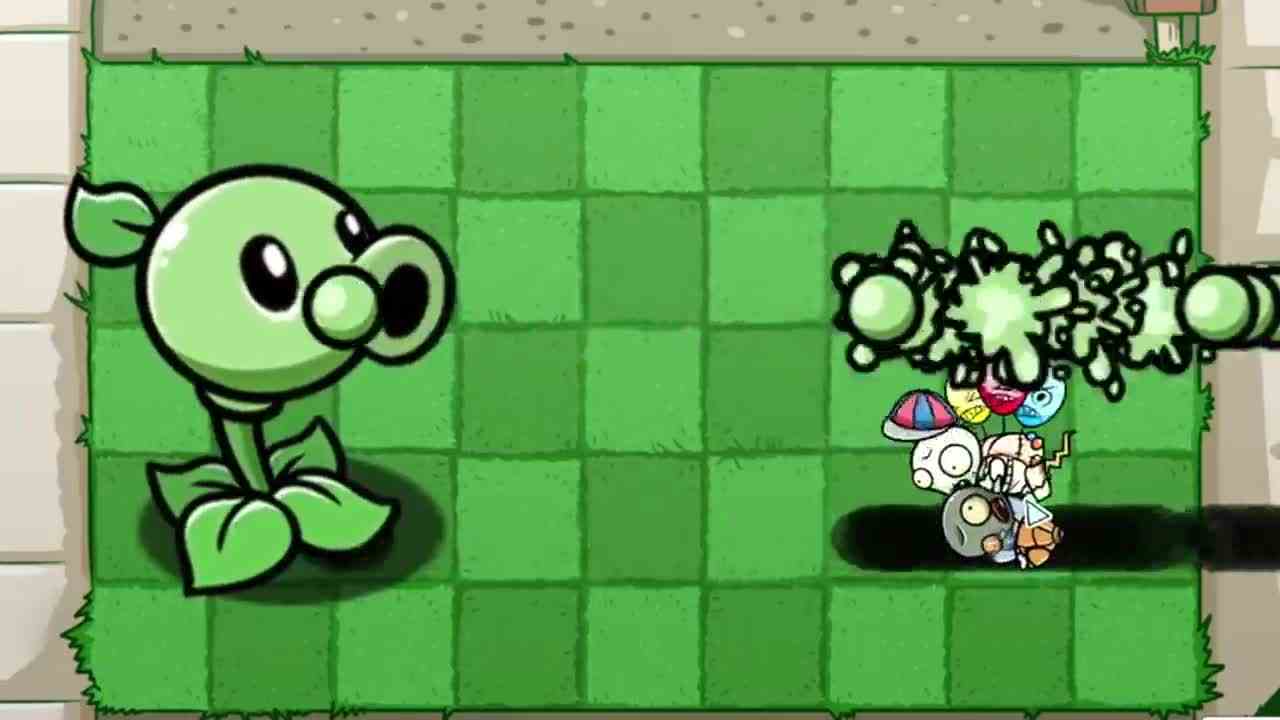 植物大战僵尸：草坪上出现“巨型暴走豌豆”，谁能战胜它？