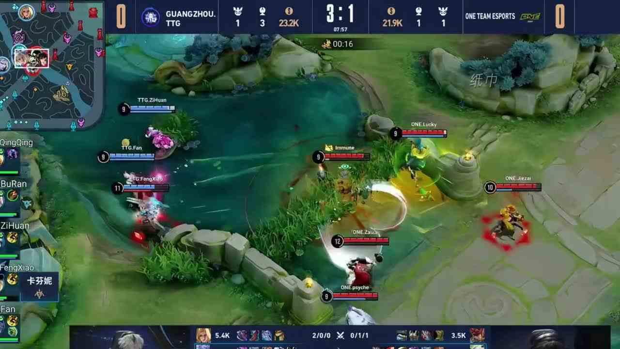 One是目前外卡战队和KPL打出对抗性的队伍