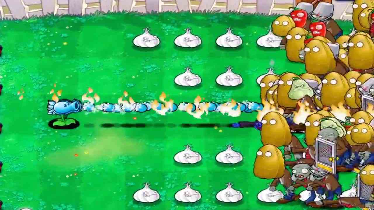 植物大战僵尸：寒冰豌豆射手单挑僵尸大军？