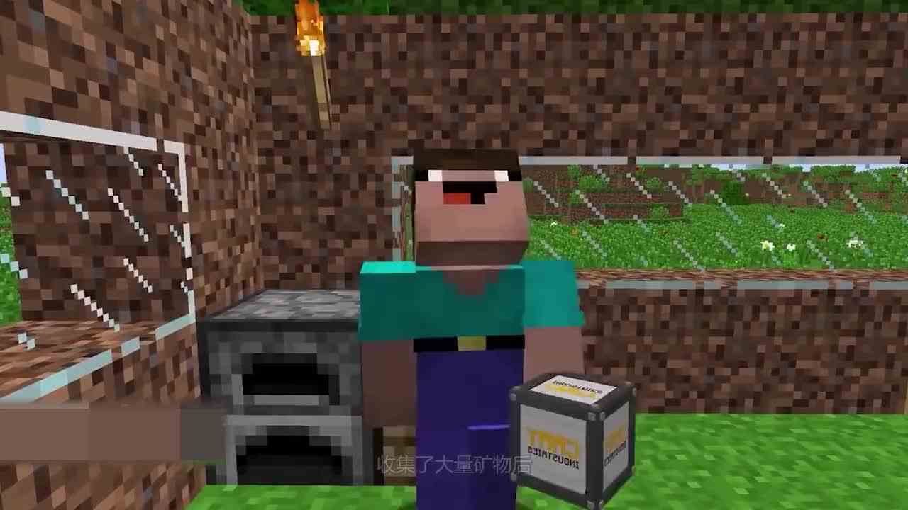 我的世界：将汽车回收后，呆瓜竟然利用零件制造了一台超跑