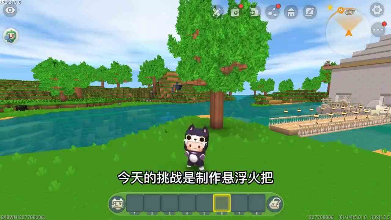 迷你世界：不同玩家制作悬浮火把，新手勉强成功，还是大神得劲啊