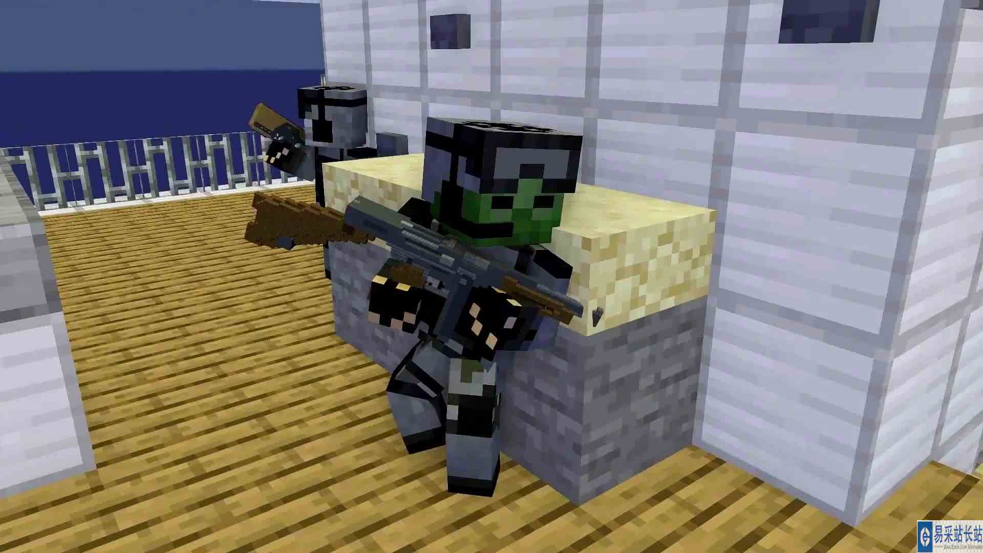 我的世界登上巨型游轮，里面有巨多的坏人！