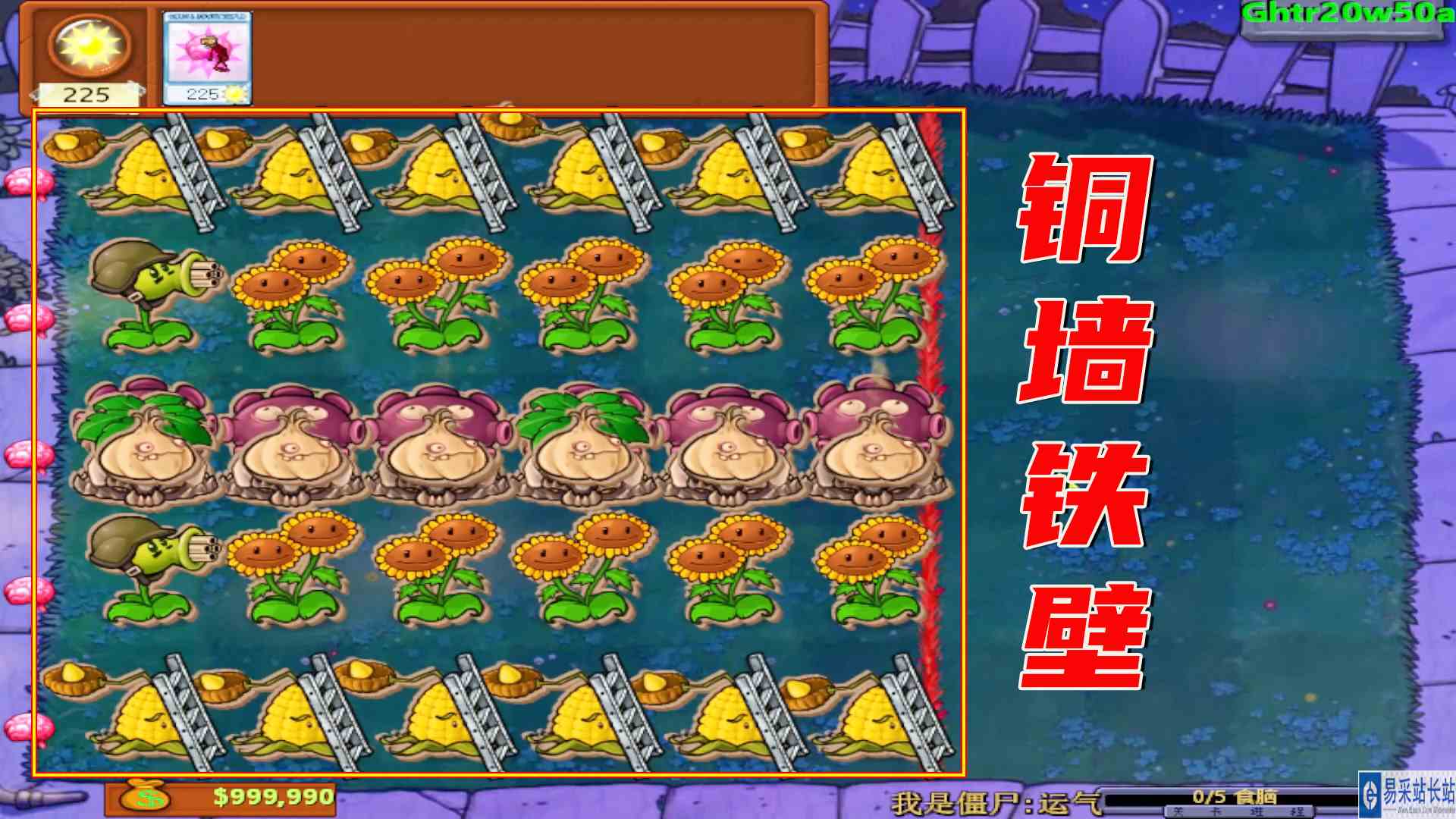 植物大战僵尸：完全体的铜墙铁壁，什么都过不去，主打配合