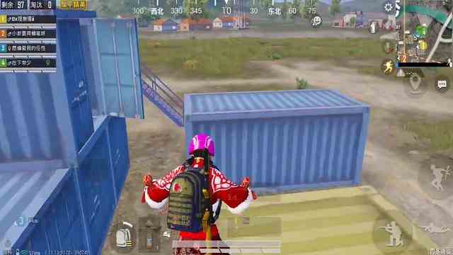 和平精英：无意间发现过河的满编队，手持M249机枪，一波围剿强势灭队