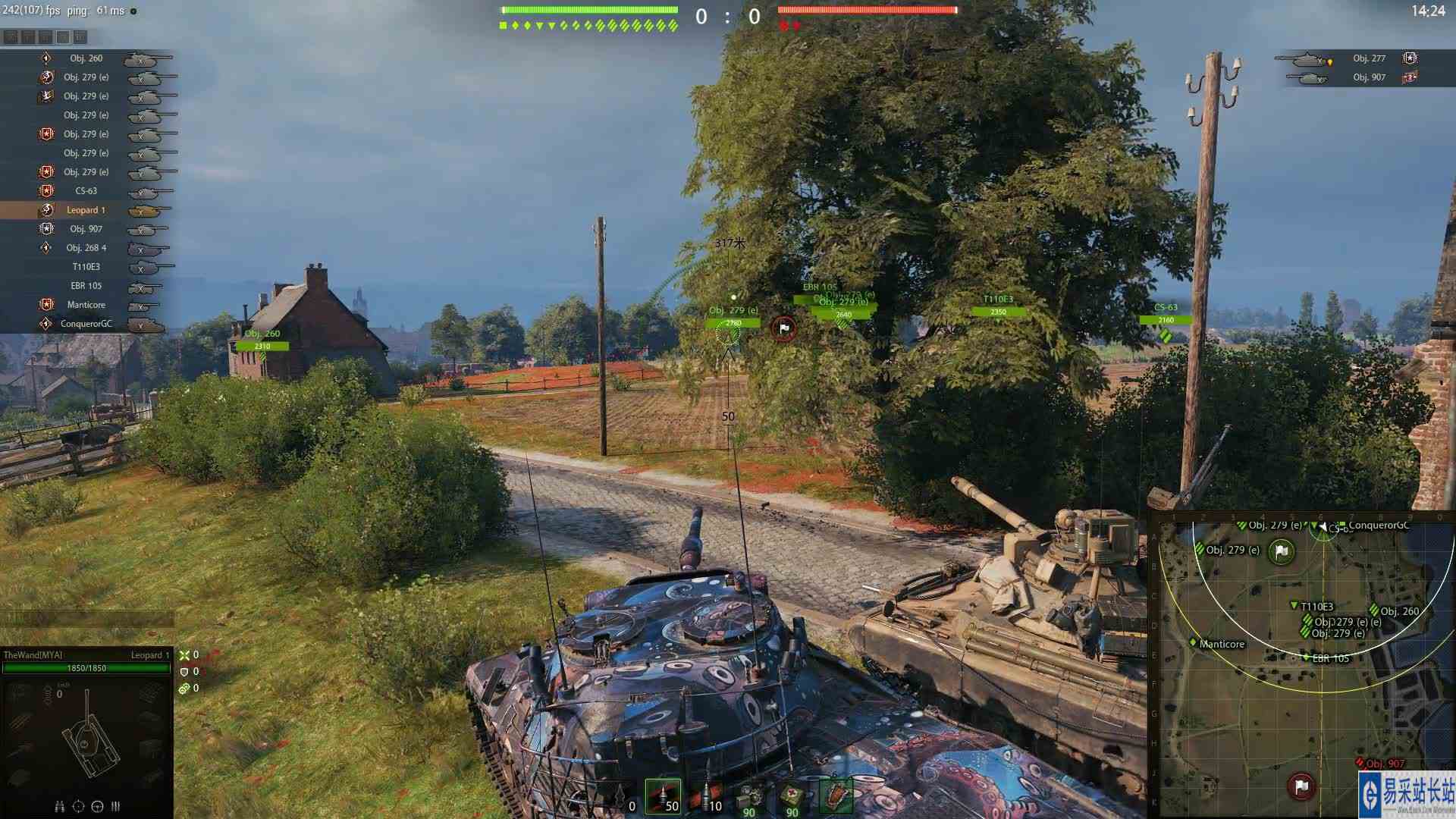 坦克世界 领土争霸灵性豹1惊天逆转万伤 