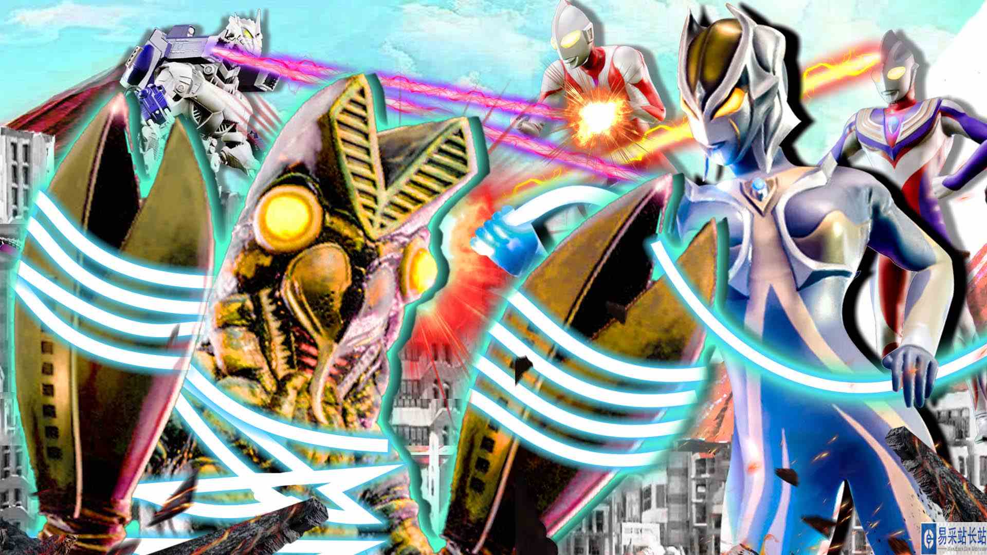 布莱泽奥特曼里的阿斯加隆把初代奥特曼烧成炎头队长！巨击大乱斗