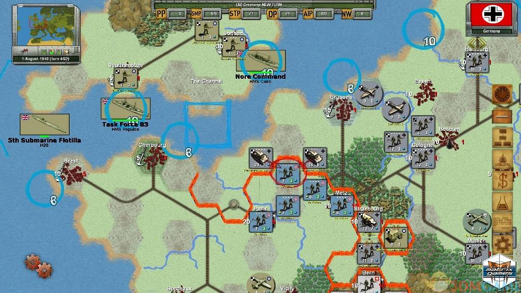 欧洲战略战争 游戏截图