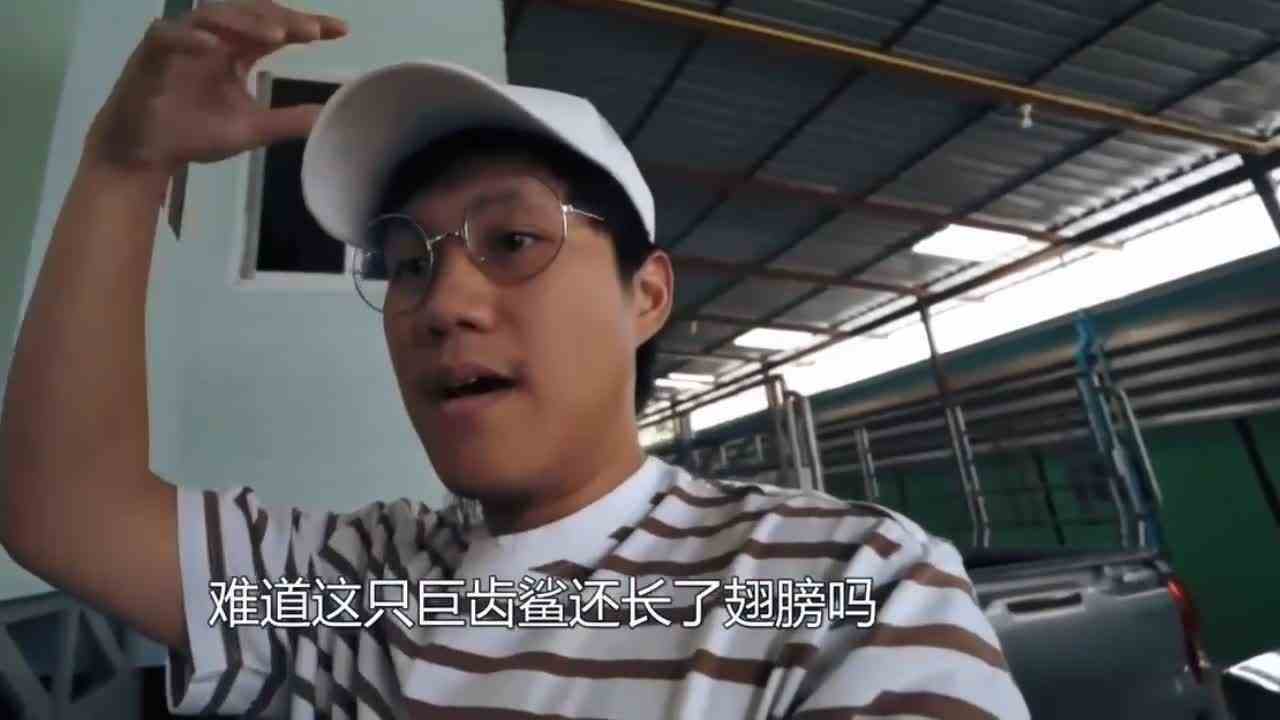  无人机在海边发现巨齿鲨，原来是赛文奥特曼的小金鱼？