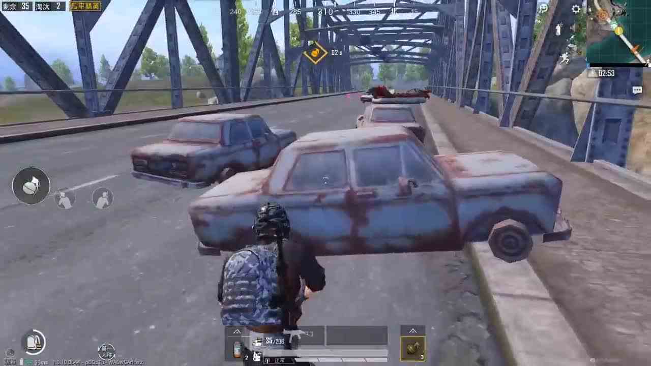 和平精英：只用一把UMP吃鸡，用龙舟船堵桥，连打5队人！