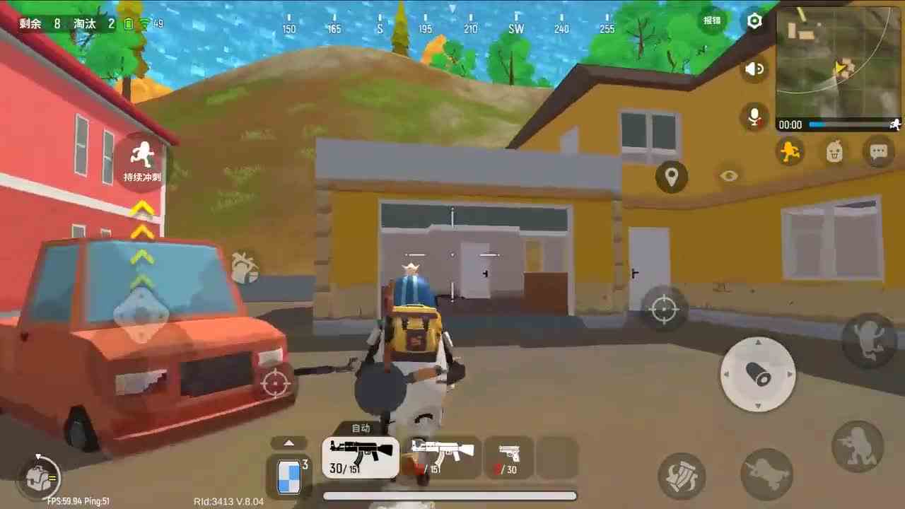 香肠派对：全身高级装备，M24是装饰品，轻松获胜了！