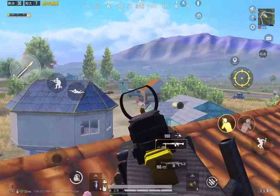 和平精英：挑战用2把“轻机枪”吃鸡，落地MG3火力全开，太强了！