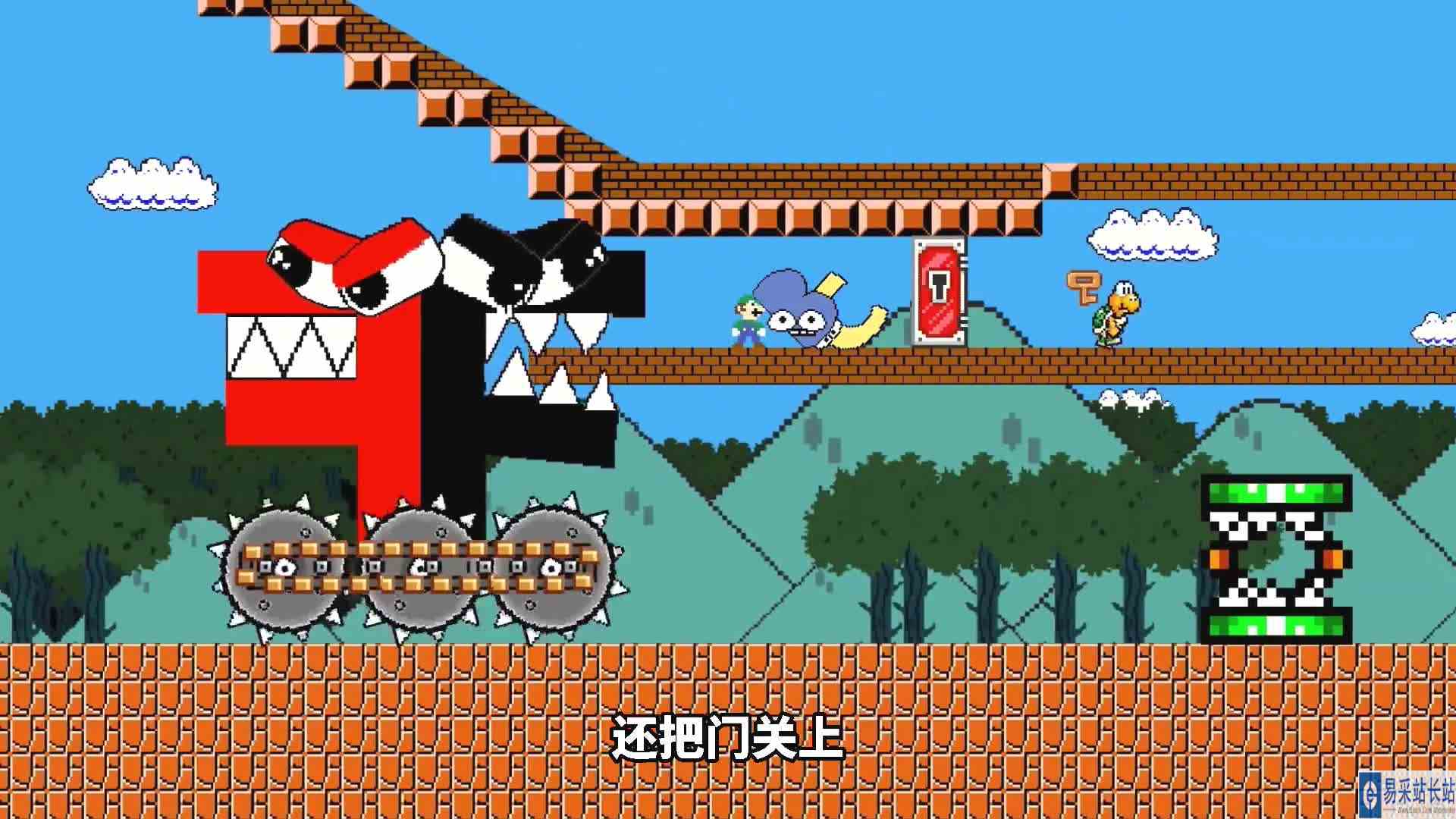 字母传奇把马里奥困住，马里奥却利用道具成功逃脱！ok