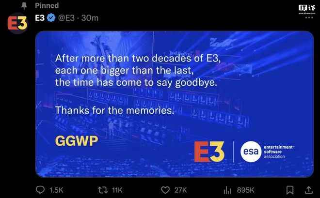 历经28年，全球最大游戏展E3宣布永久停办