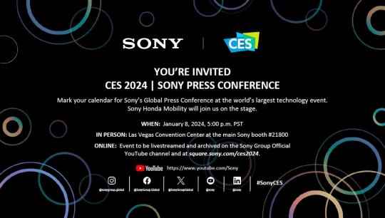 索尼CES发布会1月9日举行 或将有PS新消息