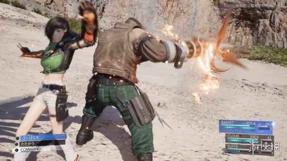 《FF7重生》协力技演示：尤菲和巴雷特"忍者机关枪"！