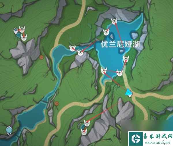 原神4.3湖光铃兰怎么快速采集,原神4.3枫丹湖光铃兰采集路线分享