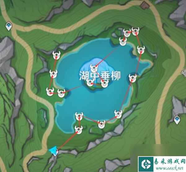 原神4.3湖光铃兰怎么快速采集,原神4.3枫丹湖光铃兰采集路线分享
