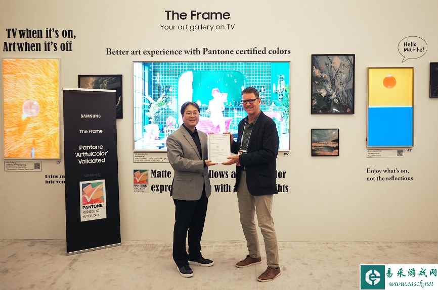 三星2024 The Frame画壁艺术电视获得业内首个Pantone® ArtfulColo认证