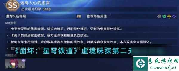 崩坏星穹铁道虚境味探第二天怎么过 崩坏星穹铁道虚境味探第二天通关攻略