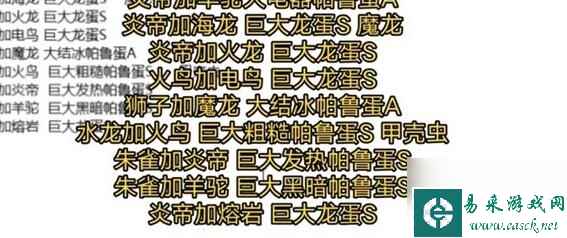 幻兽帕鲁配种表最新大全