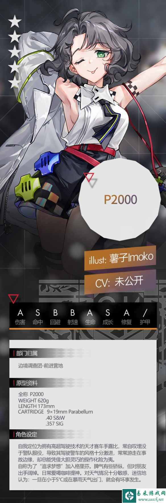 《少女前线》五星手枪人形P2000介绍一览