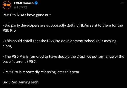 曝PS5 Pro开发计划正在推进！第三方已收到保密协议