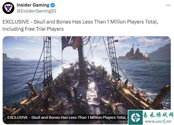 报告称《碧海黑帆》玩家总数未达100万 日均游戏时间约为3-4小时
