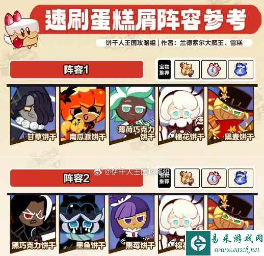 《冲呀！饼干人：王国》速刷蛋糕屑阵容推荐