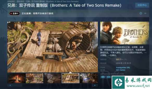 《兄弟：双子传说重制版》正式发售 首发七天8折优惠