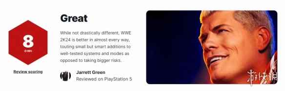 《WWE 2K24》IGN 8分：令人印象深刻 每年都有进步！
