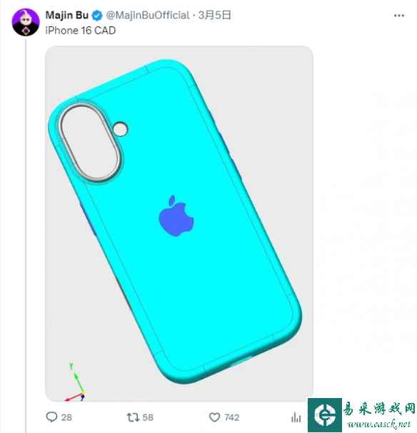 苹果iPhone 16渲染图曝光！后置摄像头设计大改