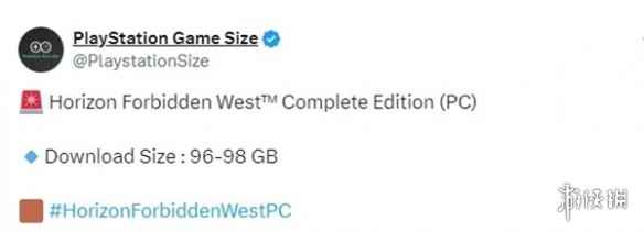 《地平线：西之绝境》PC版容量大小公布：约96至98GB
