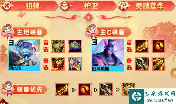 《云顶之弈手游》s11莲华护卫狙阵容攻略
