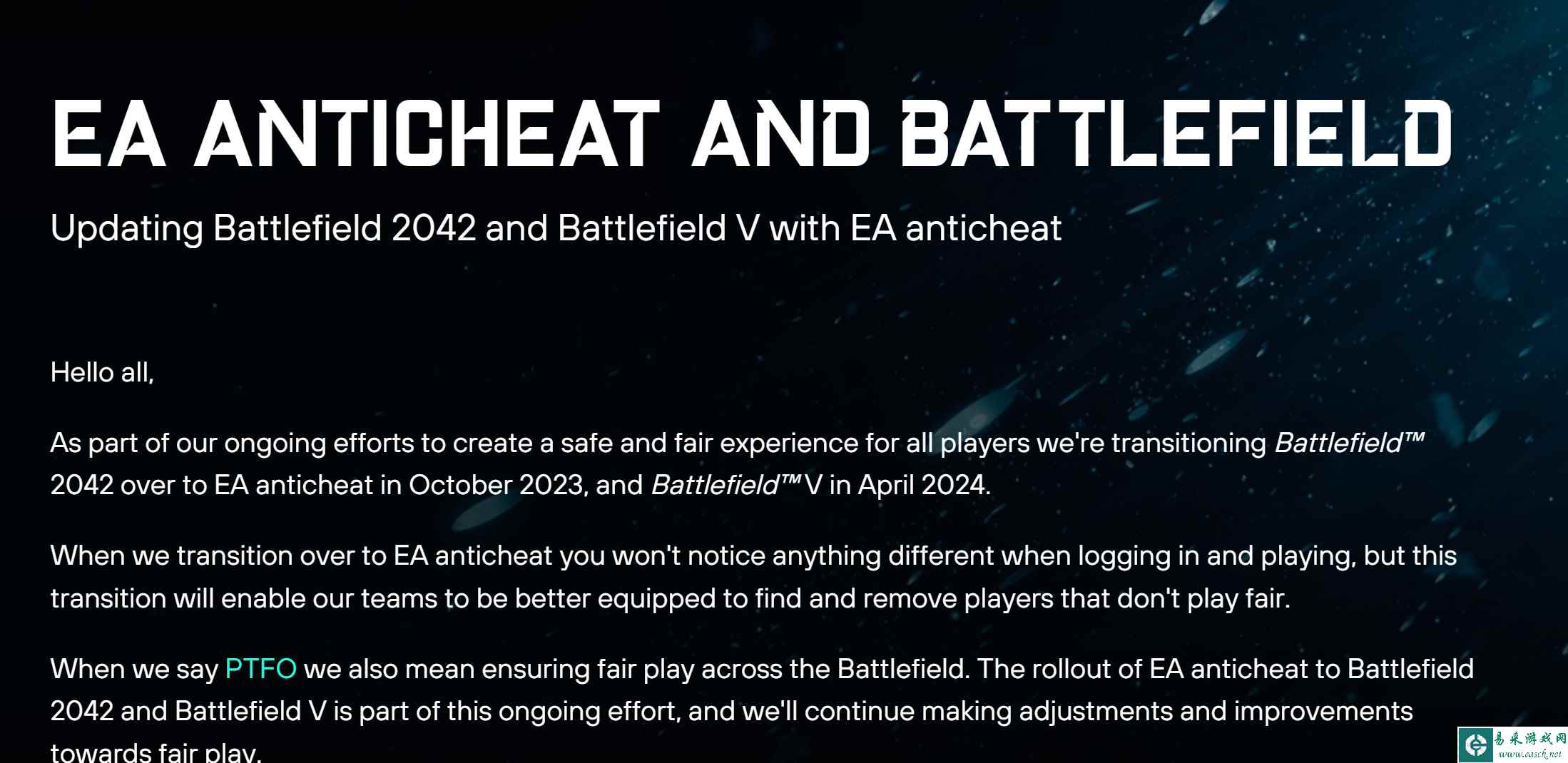EA 反作弊系统将入驻《战地 5》 4月3日实装