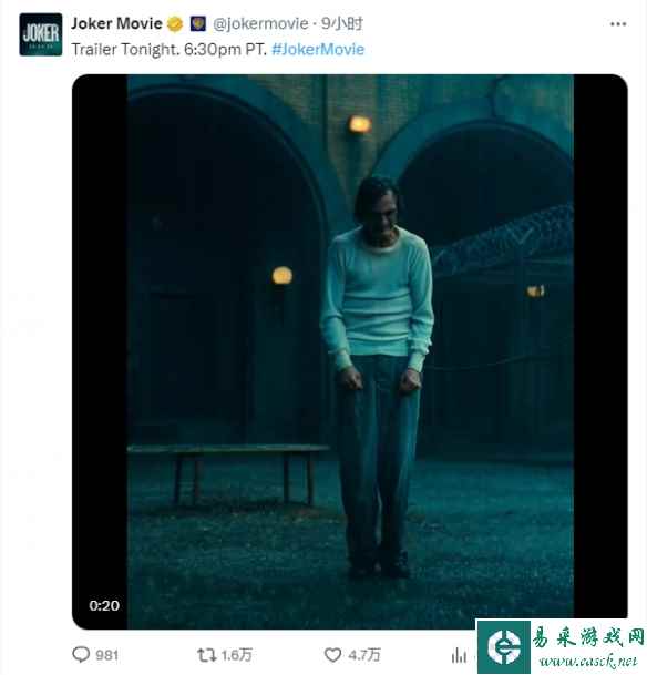 笑还是哭？《小丑2》先导预告公开！10月正式上映