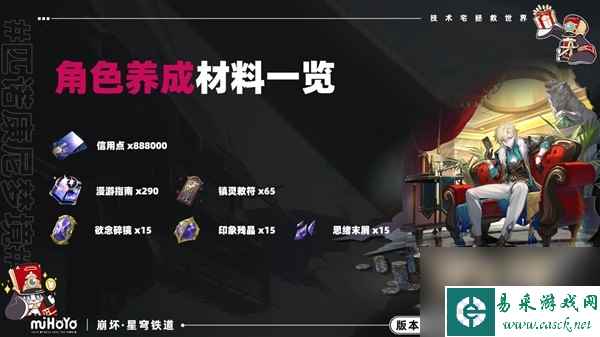 崩坏星穹铁道砂金养成需要哪些材料