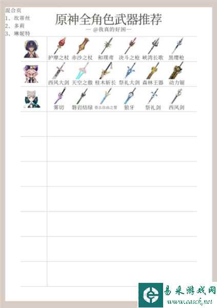 原神4.5版本全角色16