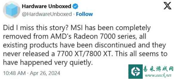 微星专注于制造英伟达显卡！已经彻底放弃AMD显卡了