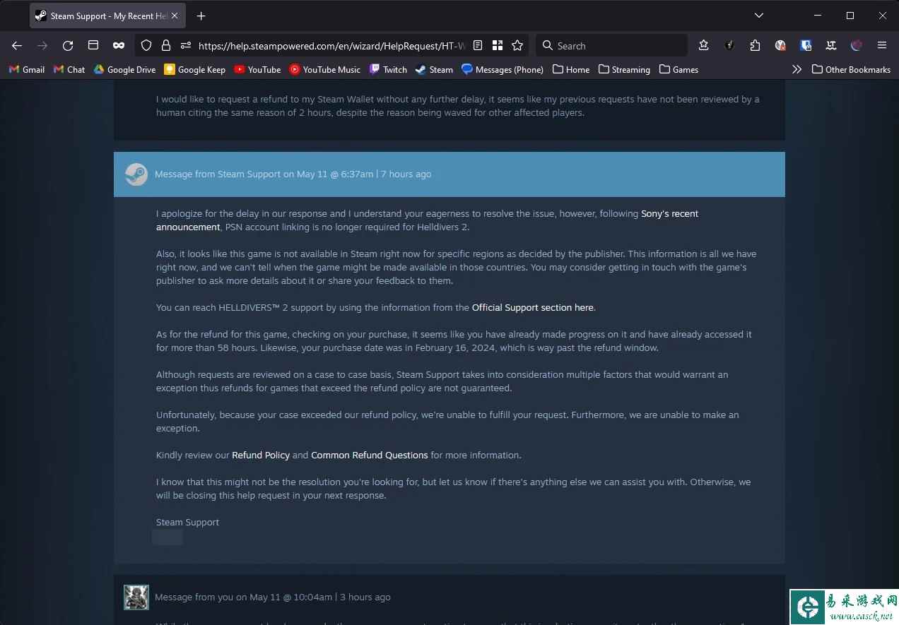 Steam官方表示限制《地狱潜者2》上架国家的是索尼 而非Steam
