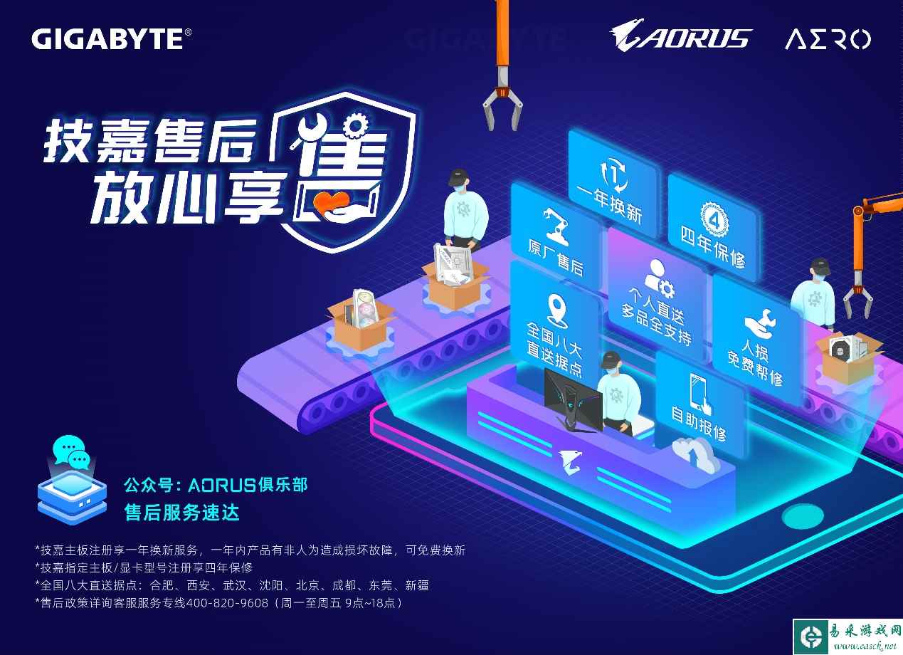 技嘉售后升级2.0：放心享售，意外人损“免费帮修”