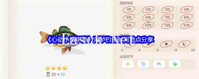 《心动小镇手游》河鲈钓鱼时间地点分享