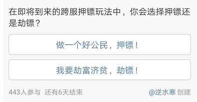 一夜暴富的机会就在面前?逆水寒49%的人都选择了……